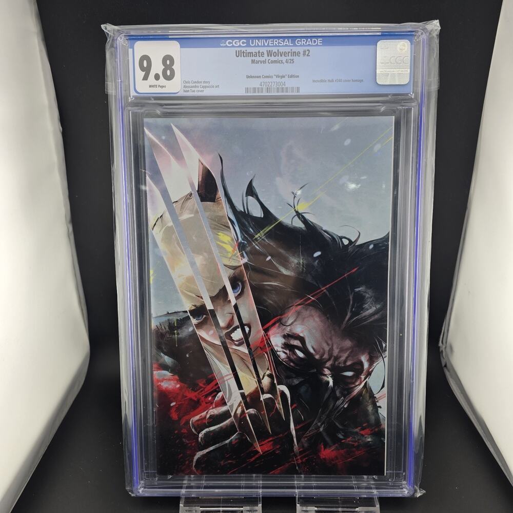 ULTIMATE WOLVERINE #2 CGC 9.8 IVAN TAO VIRGIN VARIANT UNKNOWN COMICS HULK 340